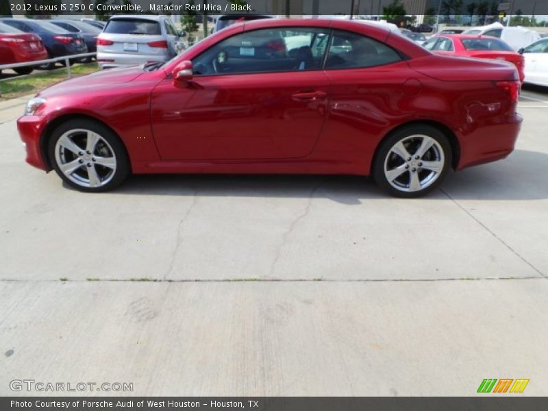 Matador Red Mica / Black 2012 Lexus IS 250 C Convertible