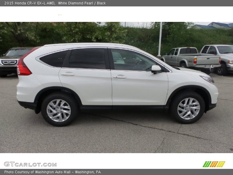 White Diamond Pearl / Black 2015 Honda CR-V EX-L AWD