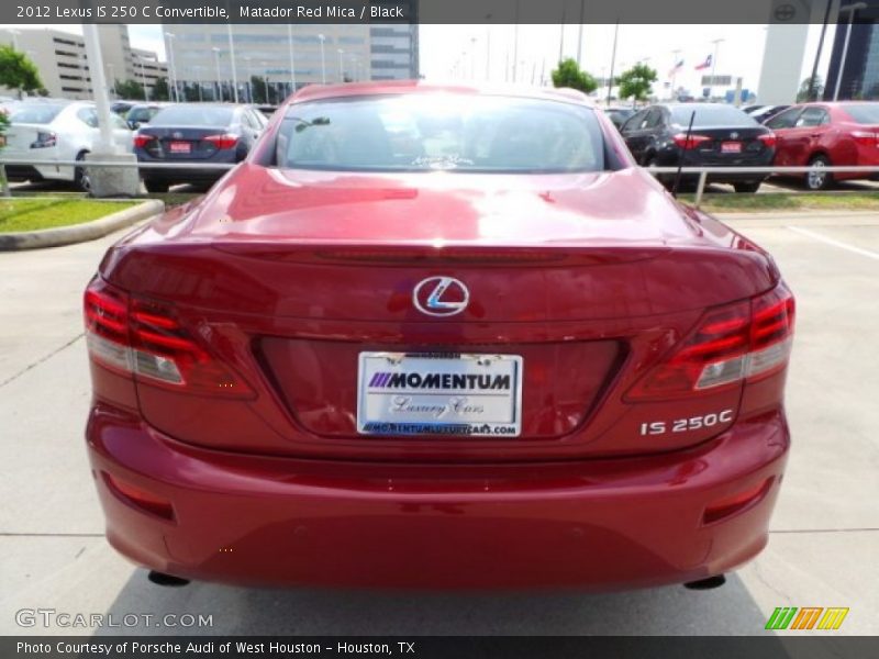 Matador Red Mica / Black 2012 Lexus IS 250 C Convertible