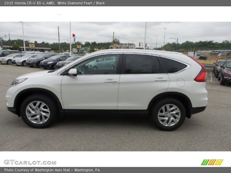 White Diamond Pearl / Black 2015 Honda CR-V EX-L AWD