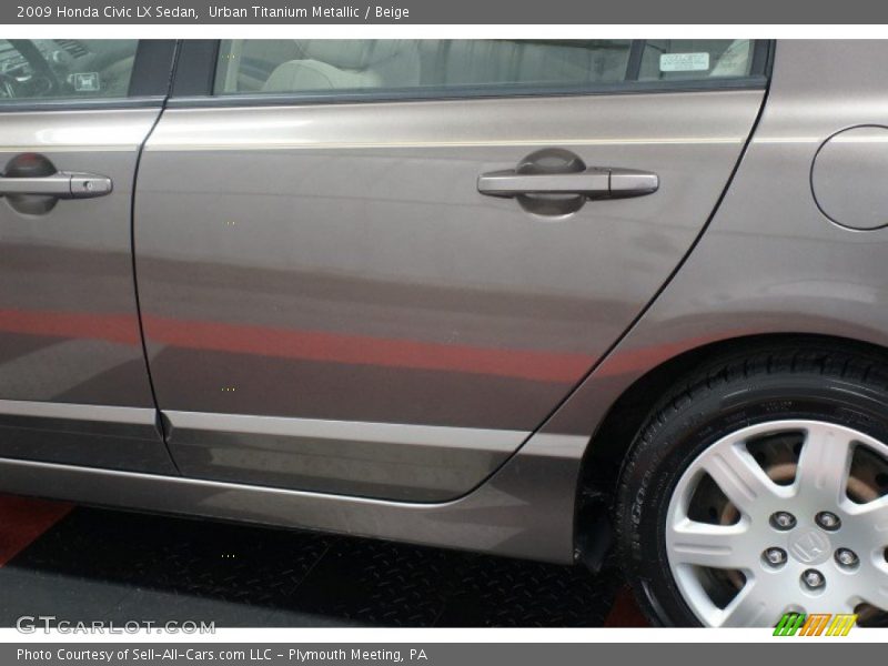 Urban Titanium Metallic / Beige 2009 Honda Civic LX Sedan