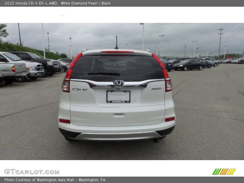 White Diamond Pearl / Black 2015 Honda CR-V EX-L AWD