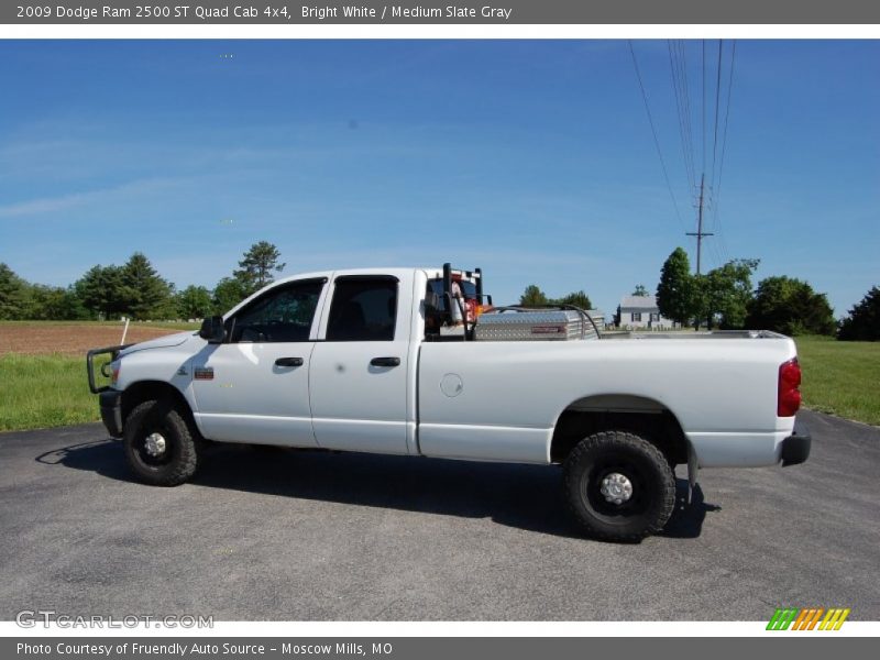 Bright White / Medium Slate Gray 2009 Dodge Ram 2500 ST Quad Cab 4x4