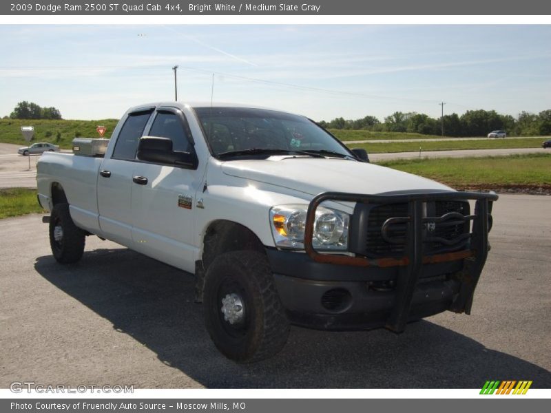 Bright White / Medium Slate Gray 2009 Dodge Ram 2500 ST Quad Cab 4x4