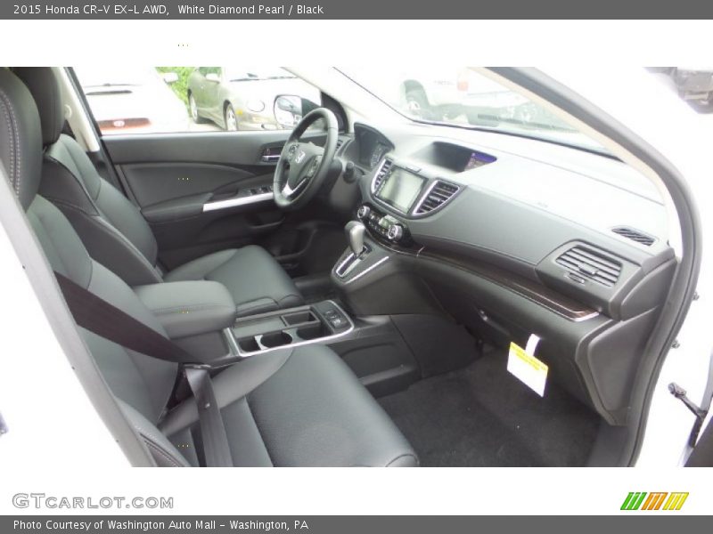White Diamond Pearl / Black 2015 Honda CR-V EX-L AWD