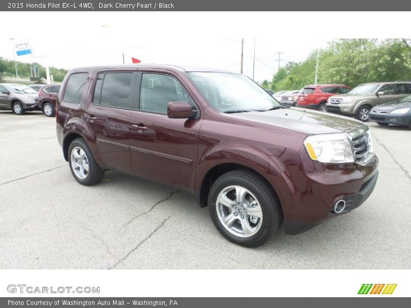 Dark Cherry Pearl / Black 2015 Honda Pilot EX-L 4WD