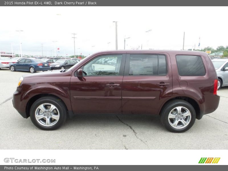 Dark Cherry Pearl / Black 2015 Honda Pilot EX-L 4WD
