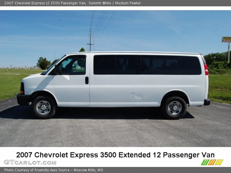 Summit White / Medium Pewter 2007 Chevrolet Express LS 3500 Passenger Van
