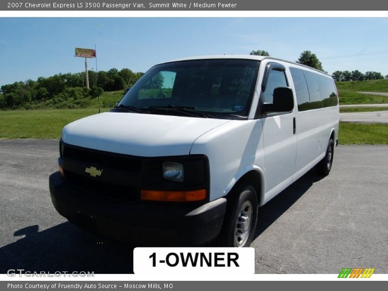 Summit White / Medium Pewter 2007 Chevrolet Express LS 3500 Passenger Van