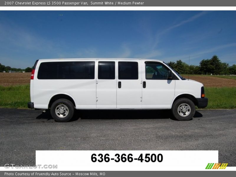 Summit White / Medium Pewter 2007 Chevrolet Express LS 3500 Passenger Van