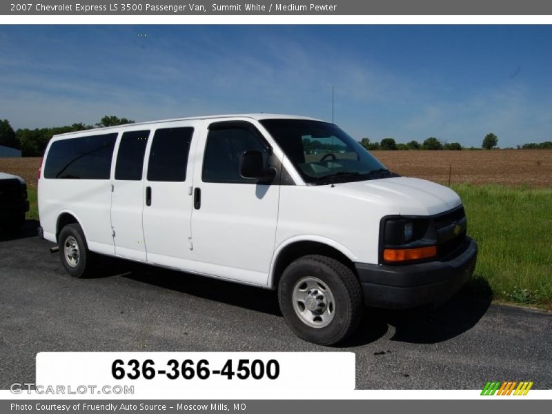 Summit White / Medium Pewter 2007 Chevrolet Express LS 3500 Passenger Van
