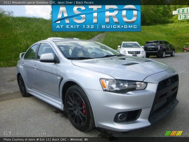 Apex Silver / Black Recaro 2012 Mitsubishi Lancer Evolution GSR