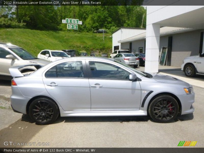 Apex Silver / Black Recaro 2012 Mitsubishi Lancer Evolution GSR