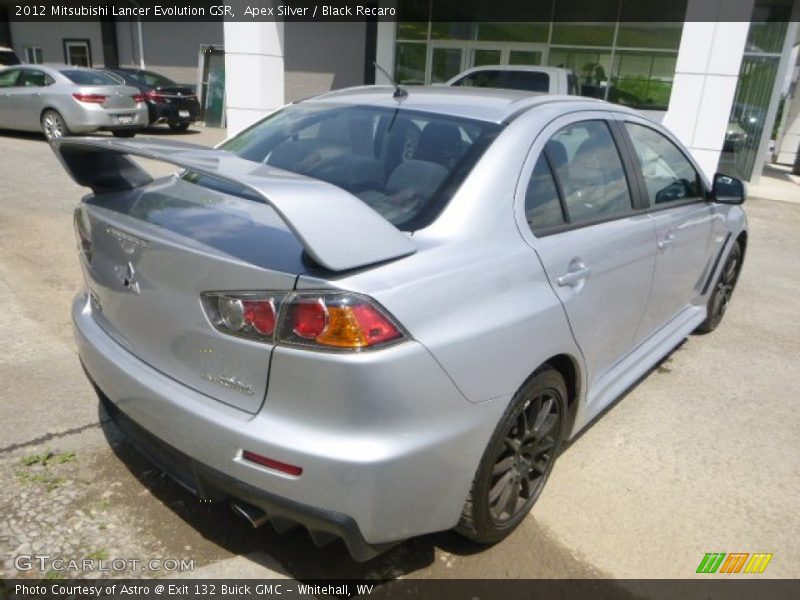 Apex Silver / Black Recaro 2012 Mitsubishi Lancer Evolution GSR