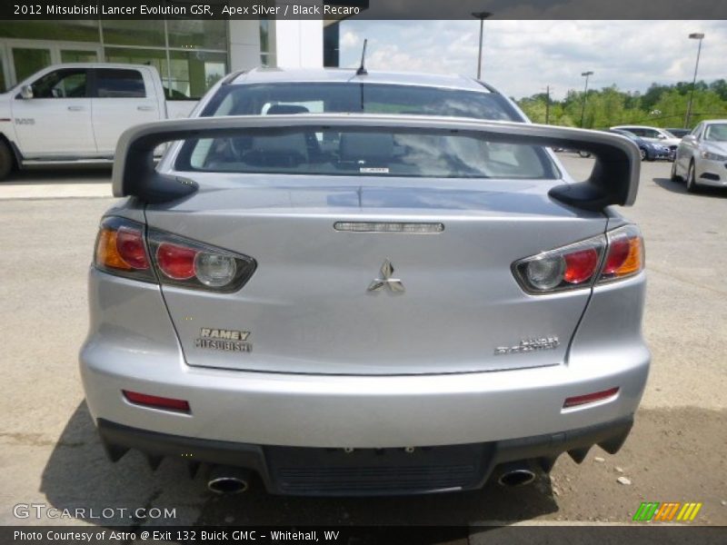 Apex Silver / Black Recaro 2012 Mitsubishi Lancer Evolution GSR