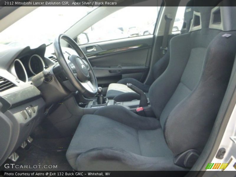  2012 Lancer Evolution GSR Black Recaro Interior