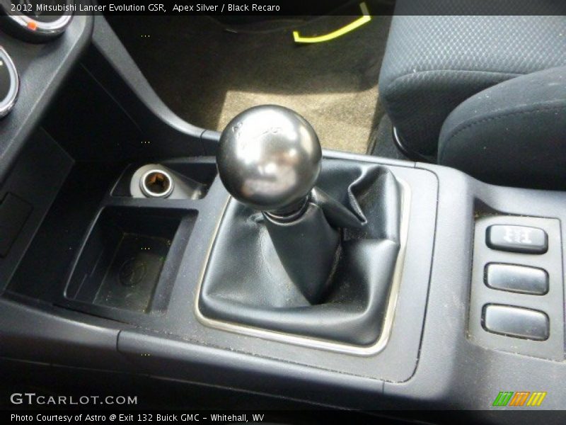 Apex Silver / Black Recaro 2012 Mitsubishi Lancer Evolution GSR