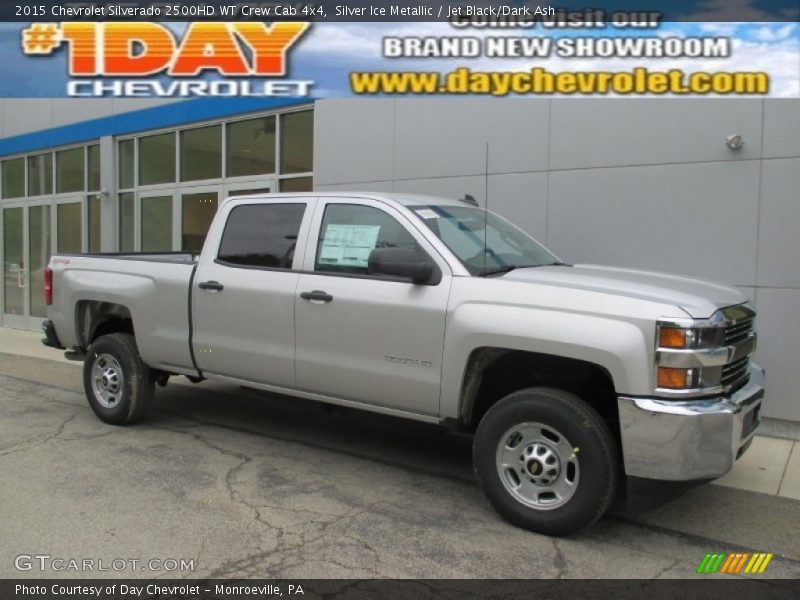 Silver Ice Metallic / Jet Black/Dark Ash 2015 Chevrolet Silverado 2500HD WT Crew Cab 4x4
