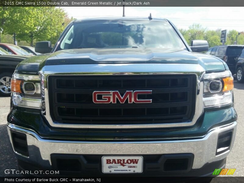 Emerald Green Metallic / Jet Black/Dark Ash 2015 GMC Sierra 1500 Double Cab