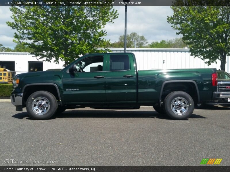 Emerald Green Metallic / Jet Black/Dark Ash 2015 GMC Sierra 1500 Double Cab