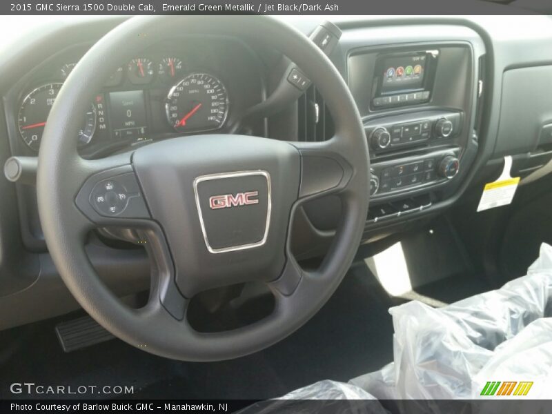Emerald Green Metallic / Jet Black/Dark Ash 2015 GMC Sierra 1500 Double Cab