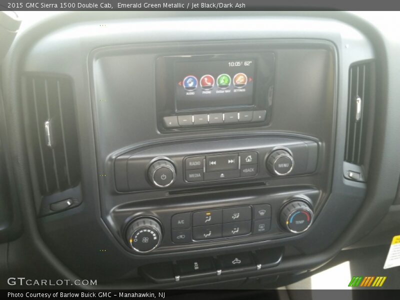 Emerald Green Metallic / Jet Black/Dark Ash 2015 GMC Sierra 1500 Double Cab