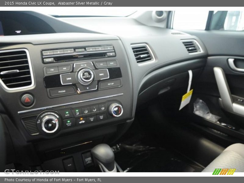 Alabaster Silver Metallic / Gray 2015 Honda Civic LX Coupe