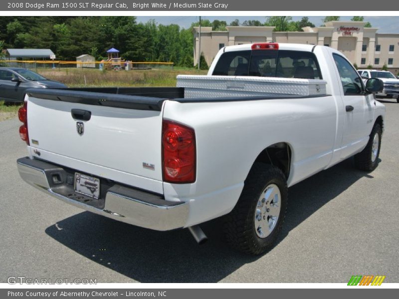 Bright White / Medium Slate Gray 2008 Dodge Ram 1500 SLT Regular Cab