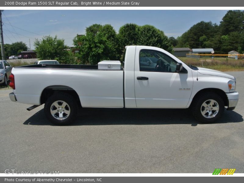 Bright White / Medium Slate Gray 2008 Dodge Ram 1500 SLT Regular Cab
