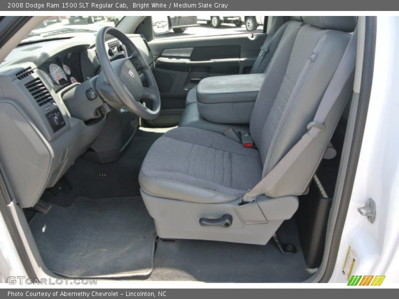 Bright White / Medium Slate Gray 2008 Dodge Ram 1500 SLT Regular Cab