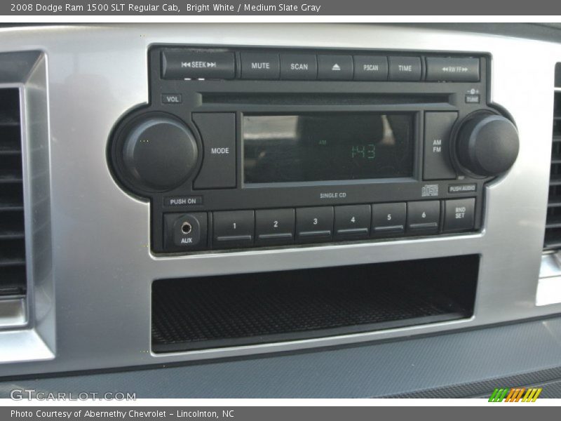 Bright White / Medium Slate Gray 2008 Dodge Ram 1500 SLT Regular Cab