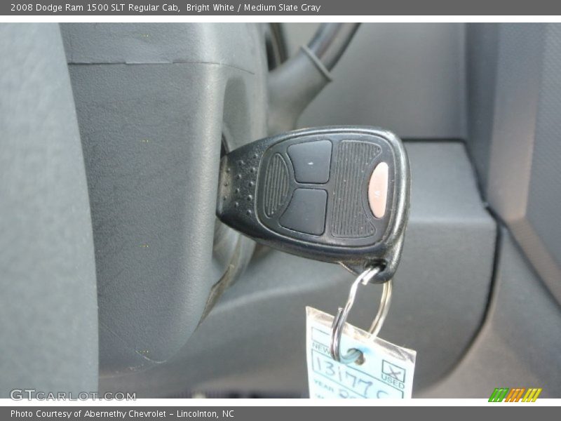 Bright White / Medium Slate Gray 2008 Dodge Ram 1500 SLT Regular Cab