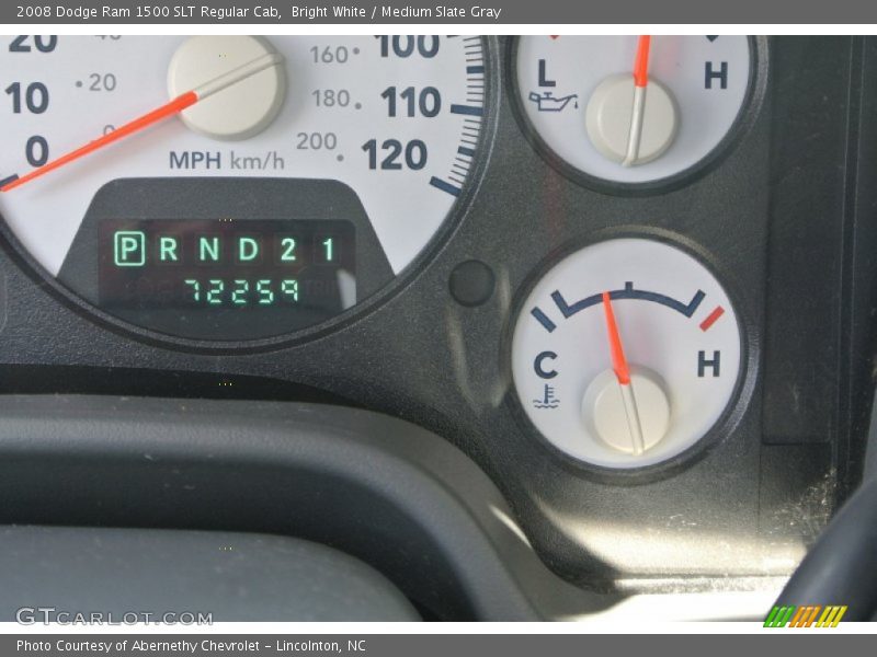 Bright White / Medium Slate Gray 2008 Dodge Ram 1500 SLT Regular Cab