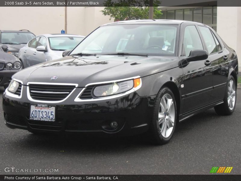 Black / Parchment/Black 2008 Saab 9-5 Aero Sedan