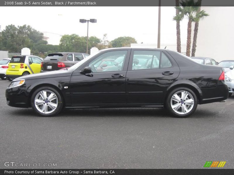 Black / Parchment/Black 2008 Saab 9-5 Aero Sedan
