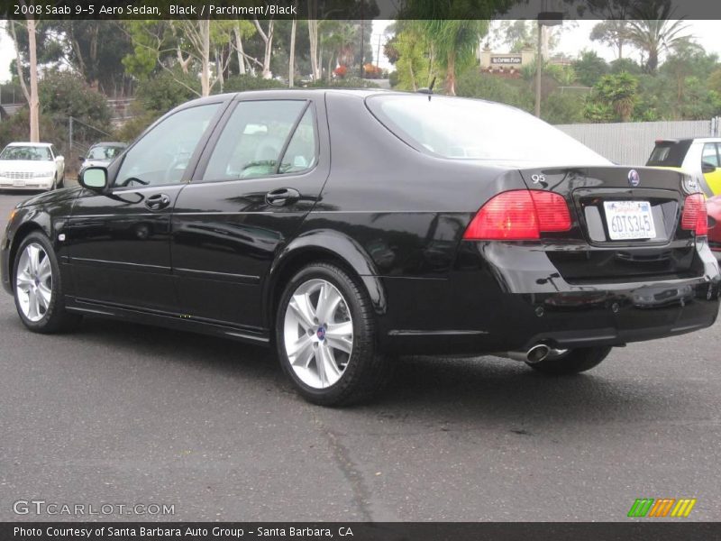 Black / Parchment/Black 2008 Saab 9-5 Aero Sedan