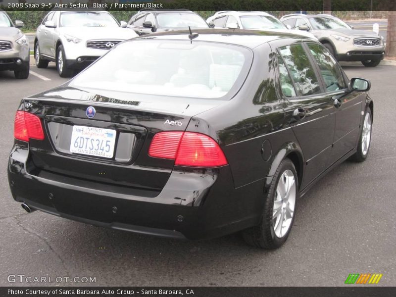 Black / Parchment/Black 2008 Saab 9-5 Aero Sedan