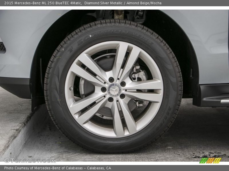 Diamond Silver Metallic / Almond Beige/Mocha 2015 Mercedes-Benz ML 250 BlueTEC 4Matic