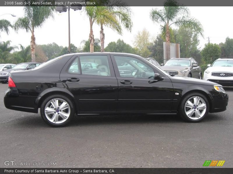 Black / Parchment/Black 2008 Saab 9-5 Aero Sedan
