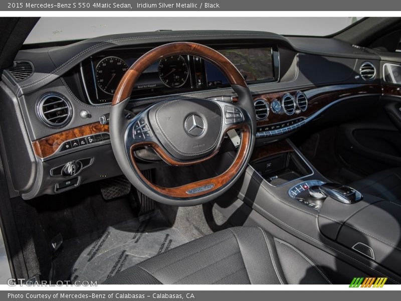 Iridium Silver Metallic / Black 2015 Mercedes-Benz S 550 4Matic Sedan