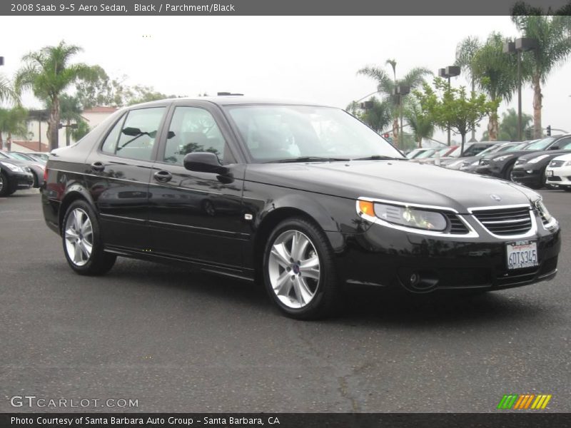 Black / Parchment/Black 2008 Saab 9-5 Aero Sedan