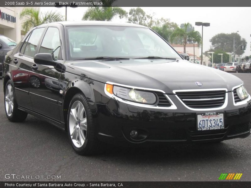 Black / Parchment/Black 2008 Saab 9-5 Aero Sedan