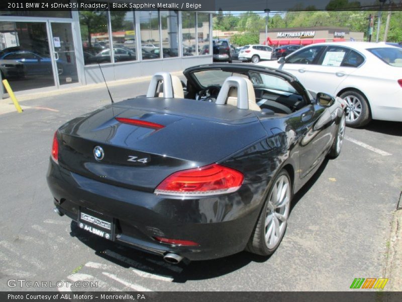 Black Sapphire Metallic / Beige 2011 BMW Z4 sDrive35i Roadster