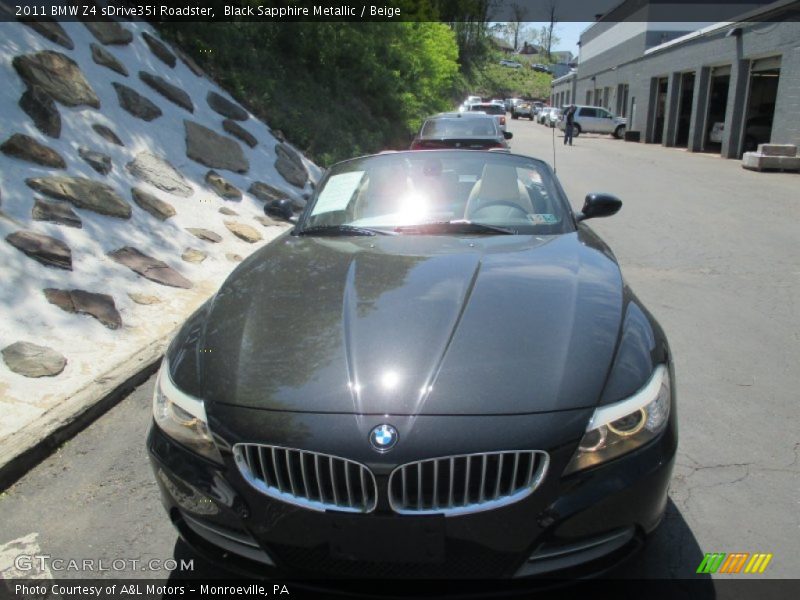 Black Sapphire Metallic / Beige 2011 BMW Z4 sDrive35i Roadster