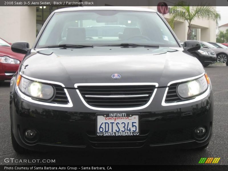 Black / Parchment/Black 2008 Saab 9-5 Aero Sedan