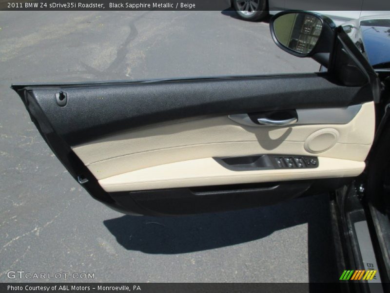 Black Sapphire Metallic / Beige 2011 BMW Z4 sDrive35i Roadster