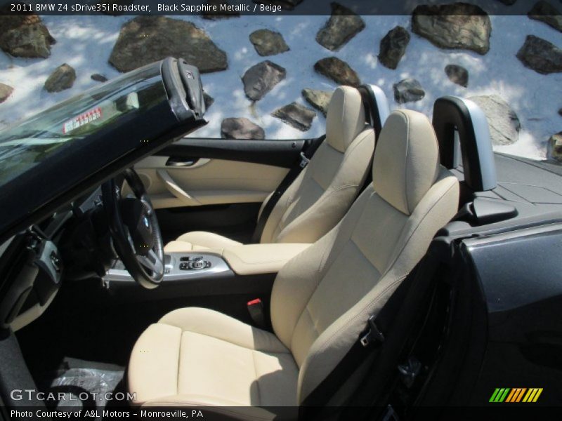 Black Sapphire Metallic / Beige 2011 BMW Z4 sDrive35i Roadster