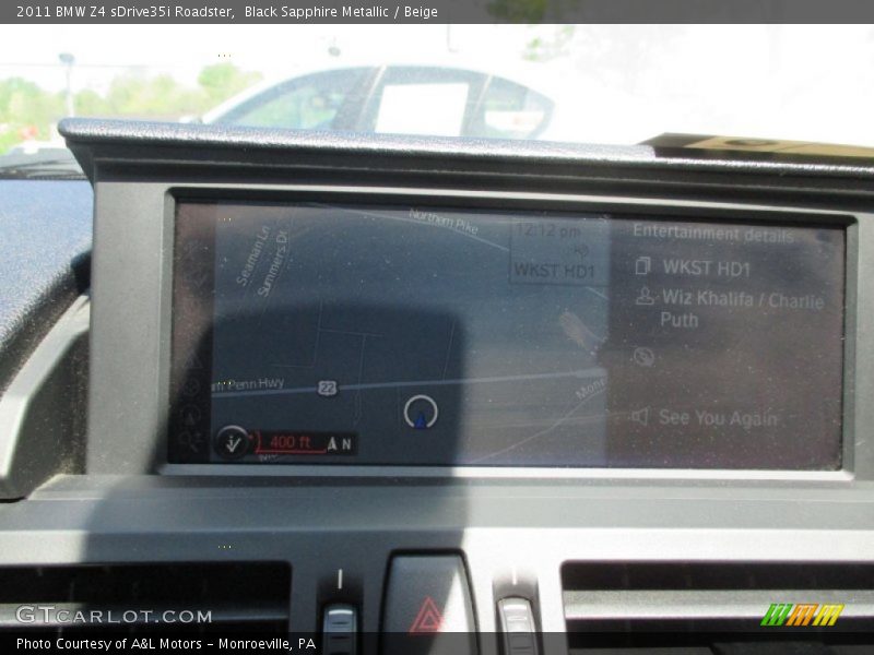Black Sapphire Metallic / Beige 2011 BMW Z4 sDrive35i Roadster
