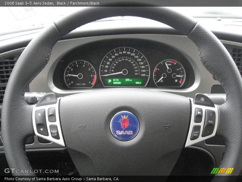 Black / Parchment/Black 2008 Saab 9-5 Aero Sedan