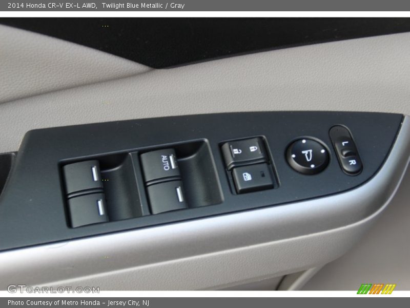 Twilight Blue Metallic / Gray 2014 Honda CR-V EX-L AWD